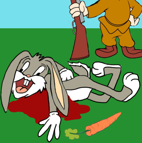 Elmer Fudd finally wins i.e. how Bugs Bunny dies